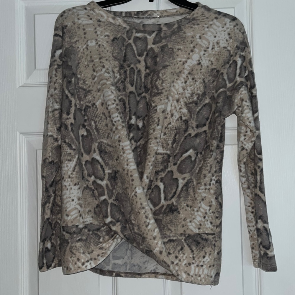 Snakeskin long sleeve shirt